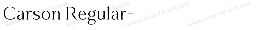 Carson Regular字体转换
